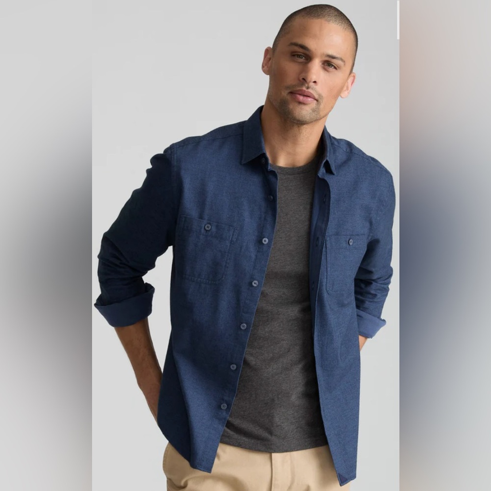 UNTUCKit Flannel Long‎ Sleeve Button Down Collar Casual Dress Shirt Cotton small